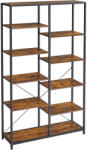VASAGLE Biblioteca VASAGLE cu 5 etaje si 10 compartimente, stil industrial (EZ-LLS155B01) Biblioteca