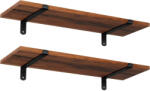 SONGMICS Set 2 rafturi de perete Songmics vintage, MDF si fier, 60x20 cm (EZ-LWS04NB) Biblioteca