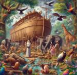 NORIMPEX - Puzzle Tablou Diamant: Construirea Arcei lui Noe 30x40cm - 1 - 39 piese