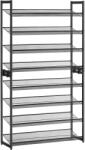 SONGMICS Raft pentru pantofi metalic SONGMICS, 8 niveluri reglabile, 32-40 perechi, negru (EZ-LMR08B) Pantofar