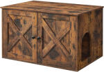 FEANDREA mobilier litiera pentru pisici tip comoda, cu usi, maro, 80 cm (EZ-PCL002X01) Comoda