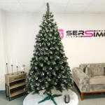 Sersimo Brad artificial nins Crystal cu merisoare albe, 250 cm, Sersimo (U-Crystal-Bry-250)