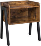 VASAGLE Noptiera VASAGLE cu raft deschis si cadru metalic, 42x35x52 cm, maro rustic (EZ-LET54X)