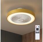 Brilagi - Plafonieră LED dimabilă cu ventilator, 38W/230V, diam. 50 cm, auriu + telecomandă (BG4033)