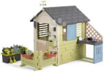 Smoby Căsuță cu grădină Pretty Playhouse&Kitchen Life Smoby cu bucătărie extensibilă cu filtru UV de la 24 luni (SM810305-E) Casuta pentru copii