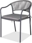  Autronic Kerti szék Lona, fém, szürke, polirattan (AZC-L1352 GREY)