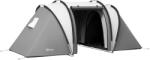 Outsunny Cort de camping familial 4-5 persoane cu 2 camere 3 ferestre, sac de transport, impermeabil, dim. 450L x 220l x 180Hcm | Aosom Romania (A20-387V00GY) Cort