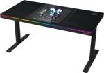 LORGAR Геймърски бюро LORGAR Elite 90 LRG-DE90W, черно, с двигатели за регулиране на височина, вградено PC кутие, безжично зареждане и RGB подсветка - LRG-DE90W (LRG-DE90W)