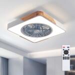 Brilagi - LED димируемо осветително тяло с вентилатор LED/38W/230V 50 см бяло/дъб + ДУ (BG4031)