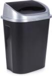 Vilde Coș de gunoi din plastic cu capac basculant 25 l, negru Cos de gunoi