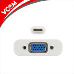 Vention VCom преходник, CU421, USB 3.1 Type-C мъжко - VGA (HD15) женско, Пасивен, бял (CU421)