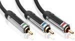Profigold PROV3310 - komponens videokábel 3x RCA, 2 m, aranyozott, Hossz - 2 m (PROV3302)
