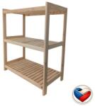 Tonap Raft din lemn de pin, 3 rafturi, 70x93x43 cm, fără finisaj (3P7043)