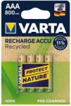 VARTA Recharge Recycled mikro ceruza akku (AAA) 800mAh 4db (56813101404)