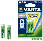 VARTA Phone power mikro ceruza akku (AAA) 800mAh 2db (58398101402)