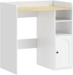 HomCom Dulap peste mașina de spălat cu balamale soft-close, organizator modern pentru baie peste toaletă cu rafturi deschise | Aosom Romania (850-377V90WT)