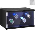 VEVOR Uhrenbeweger VEVOR 4 Usi, Negru, Motor Mabuchi, LED (5LR2401B)