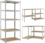 Funfit Home&Office Метален индустриален рафт с MDF плоскости 180x90x30см (3782)