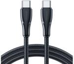 JOYROOM SURPASS cablu de date Type-C - Type-C, 25cm, NEGRU (S-A11 C-C 60W 0.25M BLACK)