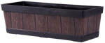 Strend Pro Műanyag virágláda, Strend Pro Garden Woodeff, sötétbarna, 47 x 15 cm, magasság: 17 cm, faerezetes mintázat, 9 l, fahatású (TC256803)
