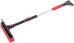 Strend Pro Jégkaparó seprűvel, Strend Pro Prémium, fekete-piros, 2 az 1-ben, 26 cm, 90-130 cm, teleszkópos, puha fogantyú, alumínium és műanyag (TC2220649)