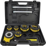 Strend Pro Kézi menetvágó készlet, Strend Pro RDS-8835, sárga/fekete, 5 db (1/2", 3/4", 1", 6/4", 2") menetvágó fej, fogantyú, racsnis tokmány (TC222974)