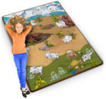 RicoKids Játszószőnyeg, Ricokids RK-343, dinoszaurusz minták, 120 x 92 cm, színezhető, letörölhető, vízálló, feltekerhető, EVA hab, 6 db lemosható filctoll készlettel, 0, 3 cm vastag (TE734402)