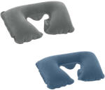 Bestway Felfújható utazópárna, BESTWAY, kék, 37 x 24 x 10 cm, velúr felületű, ergonomikus U-alakú (67006-03) (TE67006-03)