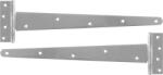 Strend Pro Ajtózsanér, Strend Pro T-Link, ezüst, 400 mm, cink, 2db, korrózióálló, kültéri használatra, ajtókhoz és kapukhoz (TC221787B)