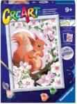 Ravensburger - CreArt pictura pe numere pentru copii cu sclipici veverita - RVSPBN20180 (RVSPBN20180)