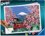 Ravensburger - CreArt pictura pe numere pentru adulti flori de cires japonez - RVSPBN20177 (RVSPBN20177)