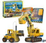 CubicFun - Joc Educativ STEM National Geographic puzzle 3D Excavator si Stivuitor - CUDS1131h (CUDS1131h)