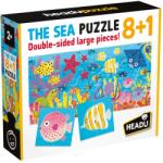 Headu - 8+1 Puzzle Animale Marine cu piese mari imprimate pe ambele fete - HE59759 (HE59759) Puzzle