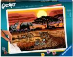 Ravensburger - CreArt pictura pe numere pentru adulti peisaj din savana - RVSPBN23548 (RVSPBN23548)