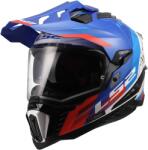 LS2 Cască enduro LS2 MX701 Explorer Hexa alb-albastru-roșu lucios (LS467012326-MASTER)