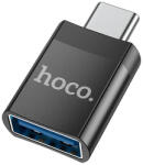hoco. - OTG-adapter (UA17) - USB Type-C-USB-A, Plug & Play, 2A - fekete (KF239333)