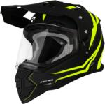 Street Racer Cască de motocicletă Enduro Street Racer Ignite negru mat-galben fluo (STRIGNITEBLYELMX632A)