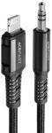 ACEFAST audiokábel MFI Lightning - 3, 5 mm-es mini jack (dugasz) 1, 2 m, AUX fekete (C1-06 fekete)