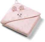 BabyOno Bambusz Kapucnis Törölköző Super Soft Rózsaszín 100x100cm - Gyengéd Törléshez Fürdés Után