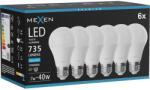 Mexen Nova 6x Bec LED E27, A60, 7W, Rece - 6500K, 735 lm - L100-E27-0765-01x06 (L100-E27-0765-01x06)