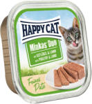 Happy Cat Minkas Duo Gabonamentes Alutálcás Macskaeledel (Baromfi és Bárány) - 100 g