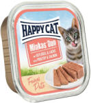 Happy Cat Minkas Duo Gabonamentes Alutálcás Macskaeledel (Baromfi és Lazac) - 100 g