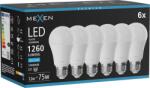 Mexen Nova 6x Bec LED E27, A60, 12W, Rece - 6500K, 1260 lm - L100-E27-1265-01x06 (L100-E27-1265-01x06)