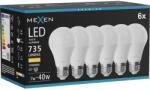 Mexen Nova 6x Bec LED E27, A60, 7W, Caldă - 3000K, 735 lm - L100-E27-0730-01x06 (L100-E27-0730-01x06)