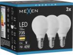 Mexen Nova 3x Bec LED E14, G45, 7W, Caldă - 3000K, 735 lm - L101-E14-0730-01x03 (L101-E14-0730-01x03)