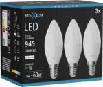 Mexen Nova 3x Bec LED E14, C37, 9W, Neutru - 4000K, 945 lm - L102-E14-0940-01x03 (L102-E14-0940-01x03)