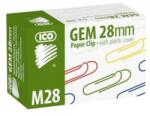 ICO Gemkapcsok, 28 mm, színes, 100 db