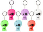  Breloc craniu, culoare neon, 8 cm, 6 modele (453407)