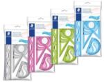 STAEDTLER Vonalzó, készlet, műanyag, hajlékony, 4 db, STAEDTLER "569 PB", színkeverék, 4 db
