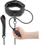 Fetish - felpumpálható nyakörv pórázzal, bondage szett (fekete)